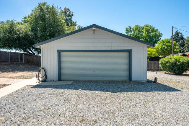 a view of backyard with green space