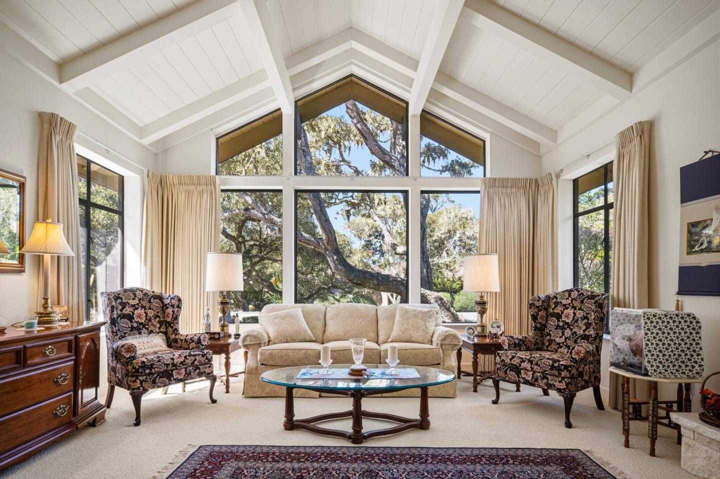 2911 Colton Road Pebble Beach, CA 93953 - Photo 5 of 46 a living room with furniture and a large window