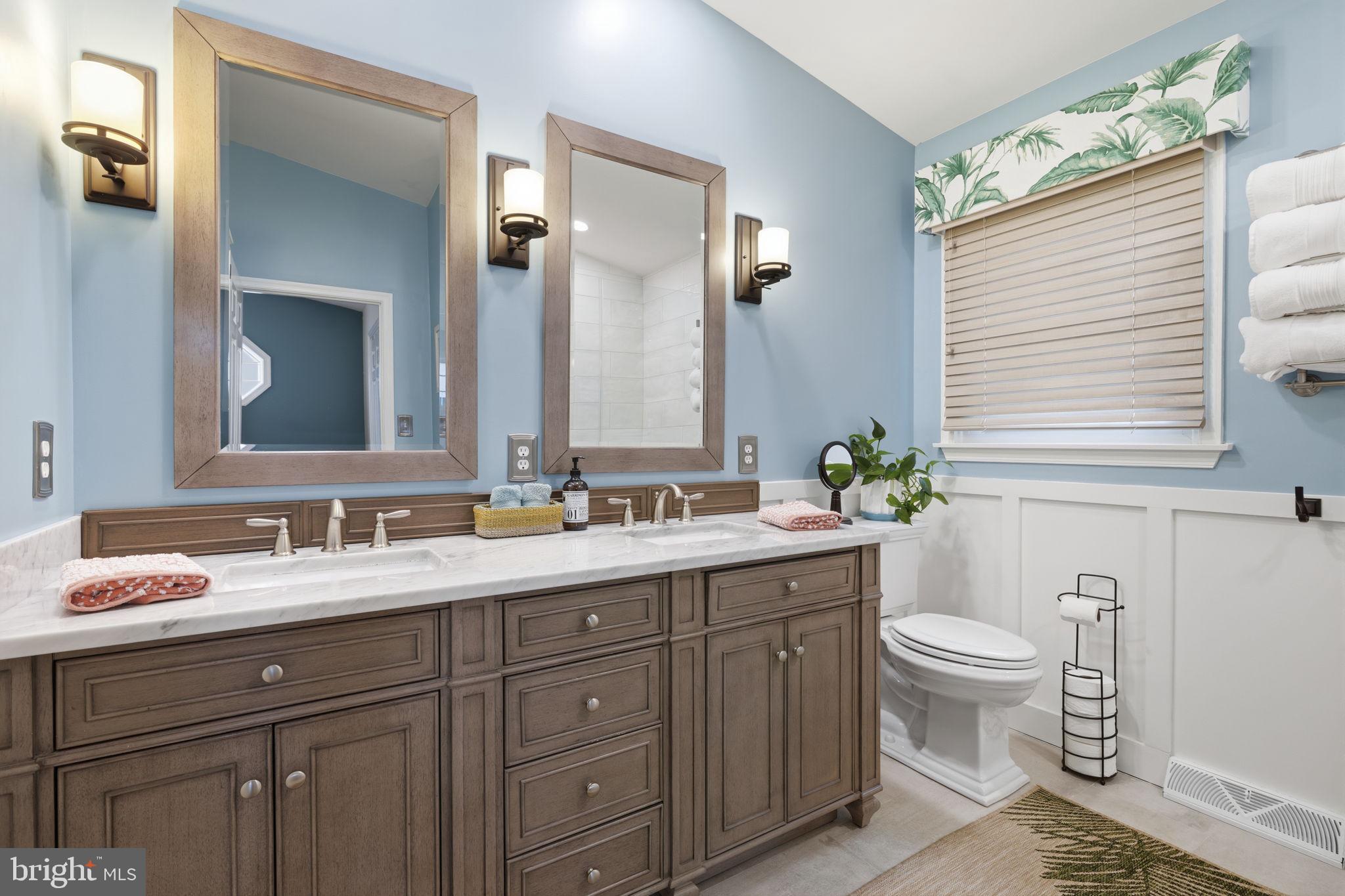 502 North Shamrock Road Bel Air, MD 21014 - Photo 21 of 46 Primary bathroom w/double vanity & Carrara marble