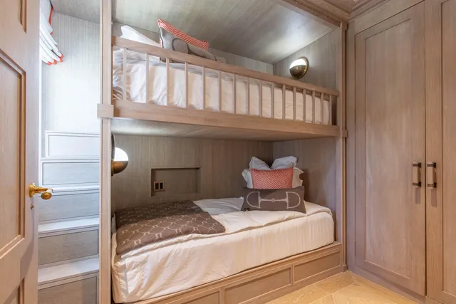 a backyard of a house with plants and large trees