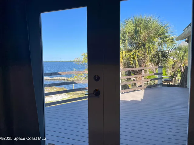 a view of ocean from a balcony