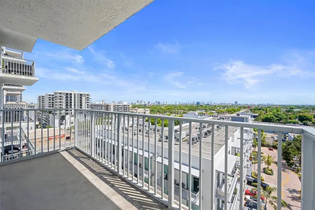 a view of city from balcony