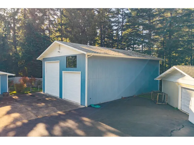 a backyard of a house with lots of green space