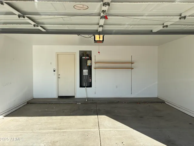 a view of a garage