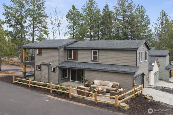 a view of an outdoor seating area