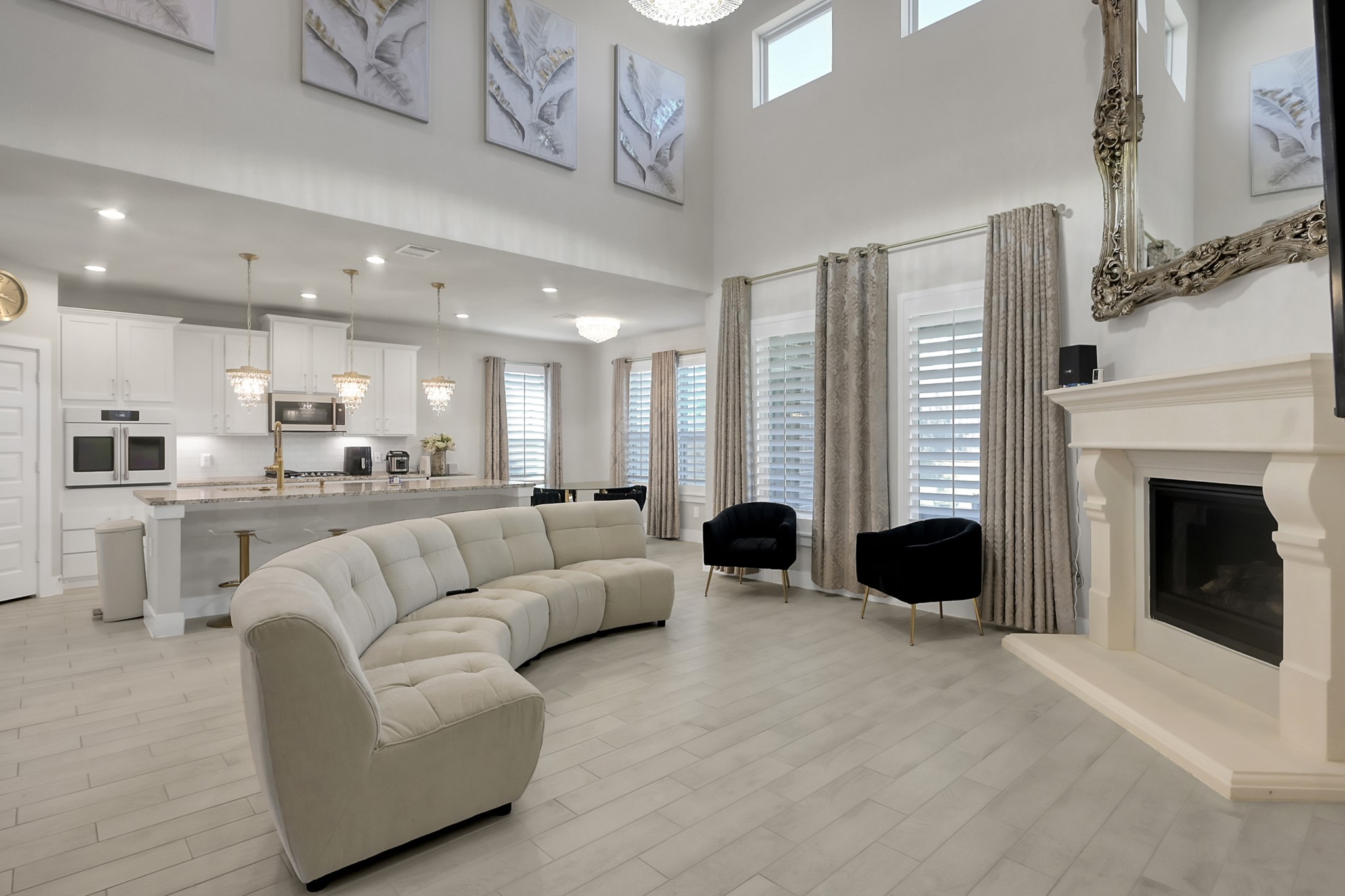 3131 Red Buckeye Lane Conroe, TX 77301 - Photo 7 of 34 a living room with furniture and a fireplace