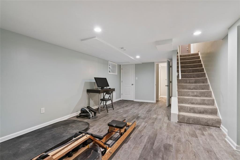 426 Thompsonville Road McMurray, PA 15317 - Photo 17 of 24 This newly remodeled oversized room has many options for your family. An office, an exercise room, craft room and/or whatever your family needs. There is easy access to the full lower-level updated bathroom, too!