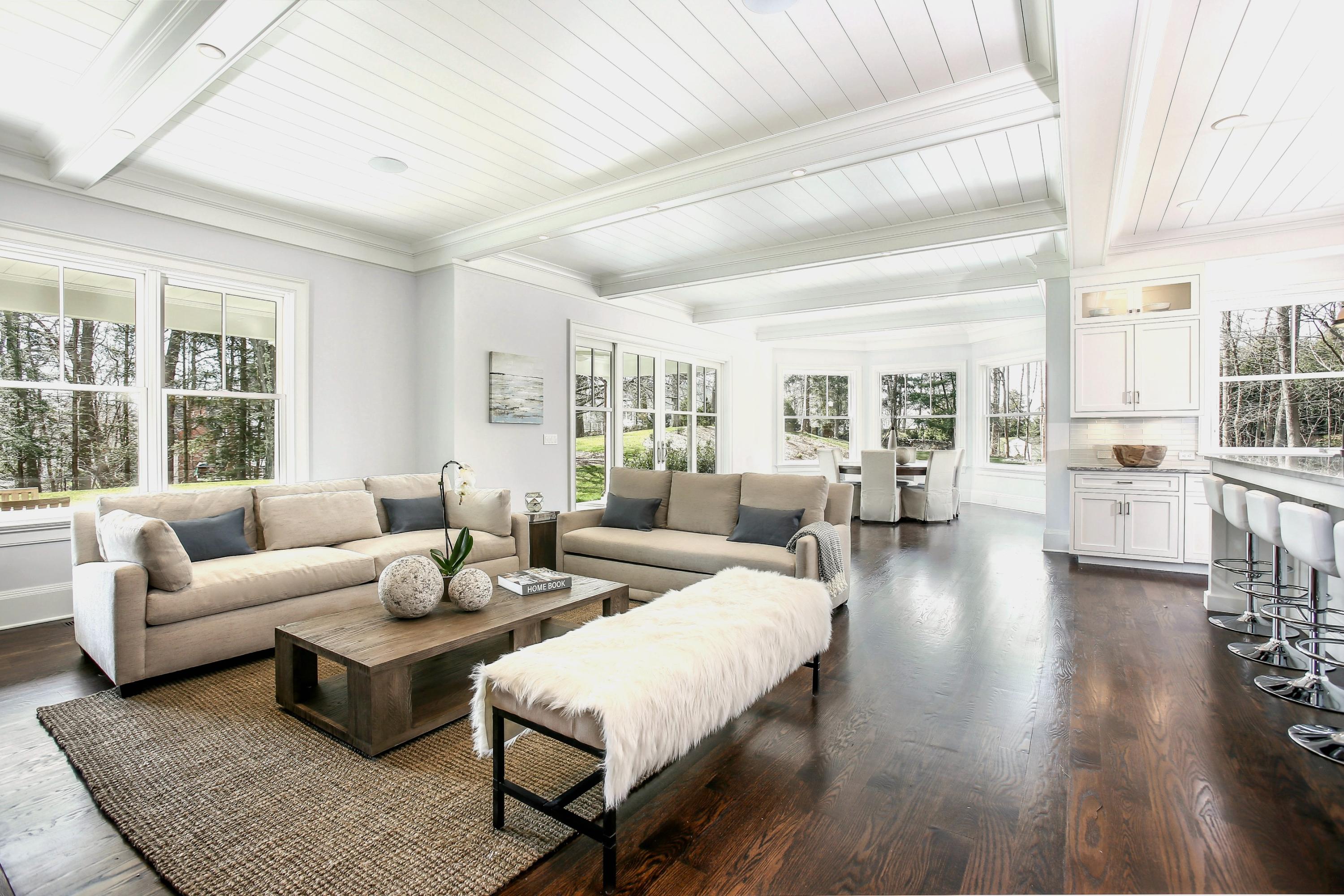 11 Sunswyck Road Darien, CT 06820 - Photo 9 of 25 a living room with furniture and view of kitchen