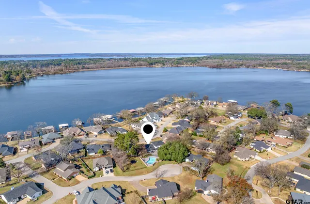 a view of a city and ocean view