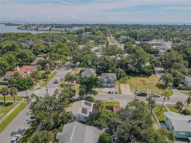 an aerial view of multiple house