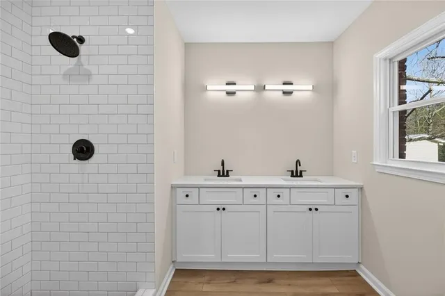 a view of outdoor space with lots of trees