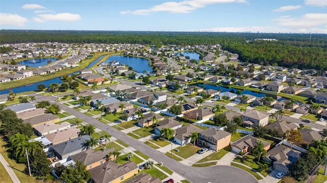 an aerial view of multiple house