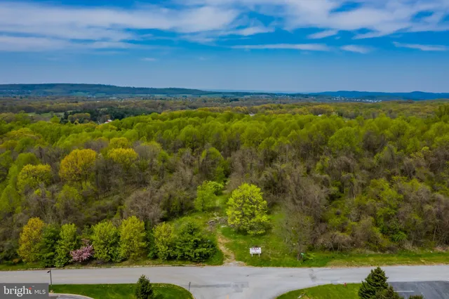 a view of an outdoor space with mountain view
