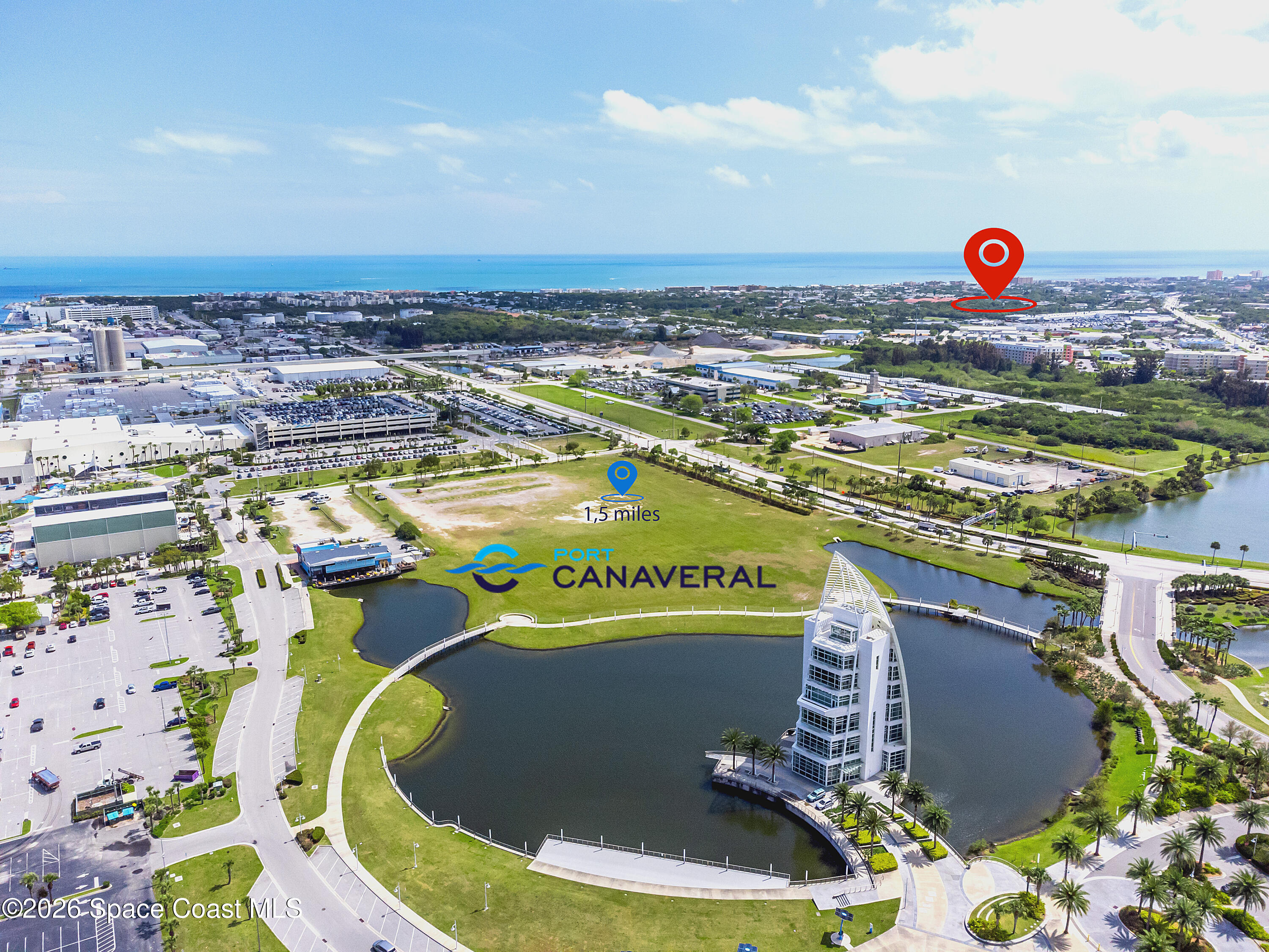 597 Capri Road Cocoa Beach, FL 32931 - Photo 29 of 33 Aerial of Port