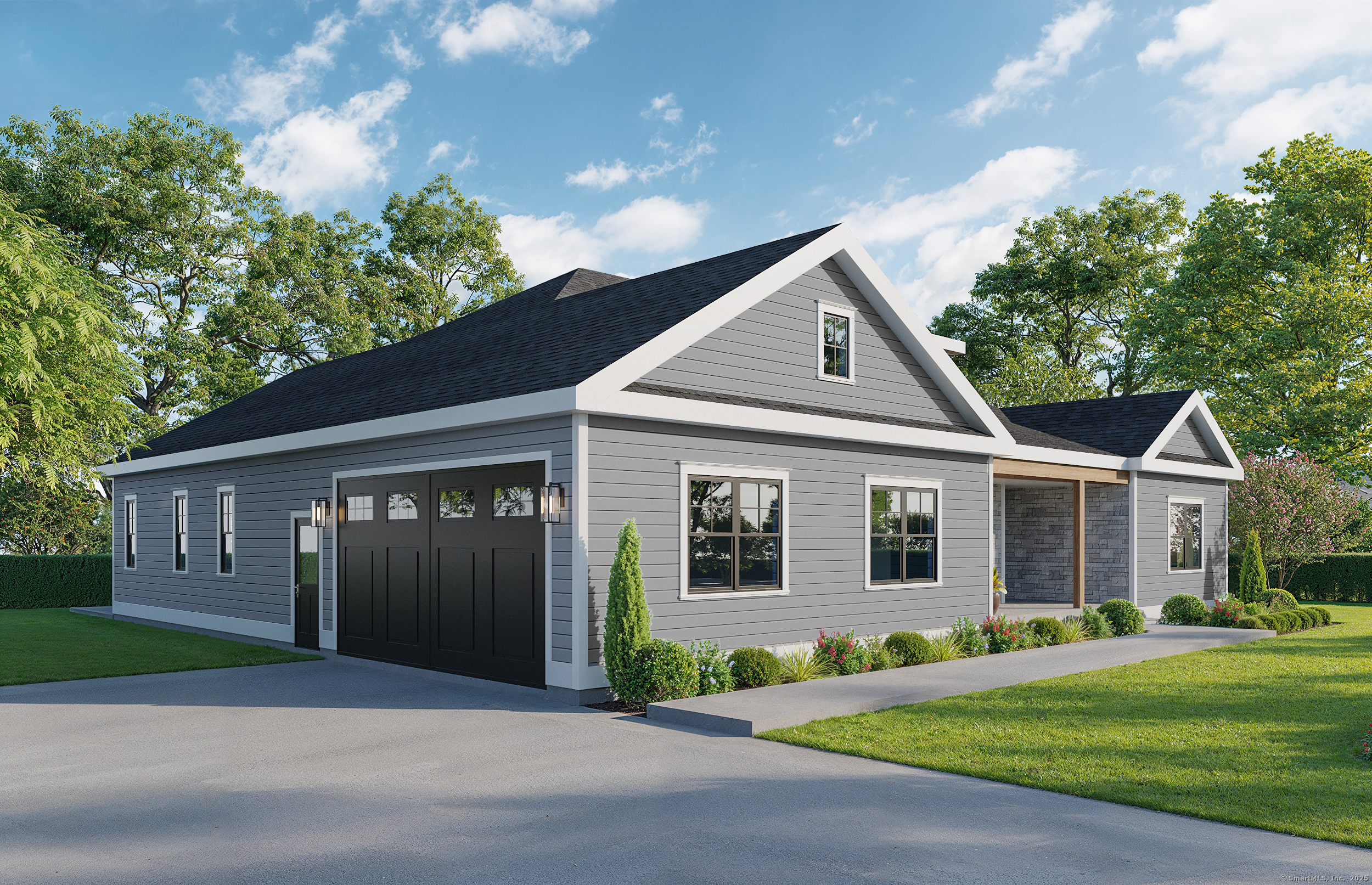 290 Gardner Street Manchester, CT 06040 - Photo 8 of 12 a front view of a house with a yard and garage