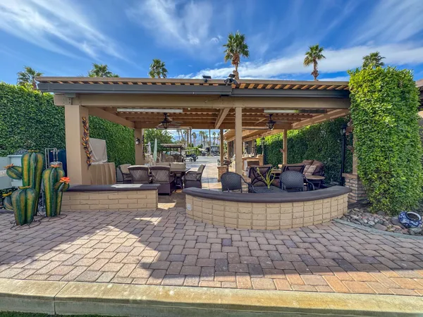 a view of a living room with furniture