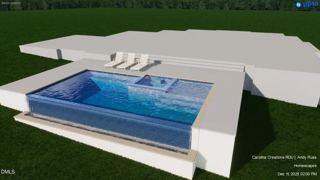 a view of sitting space in the middle of a green field