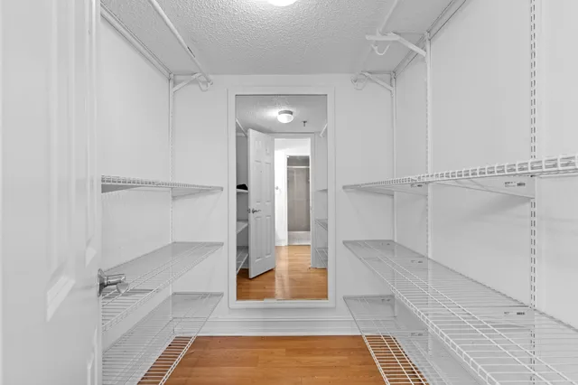 a view of a walk in closet