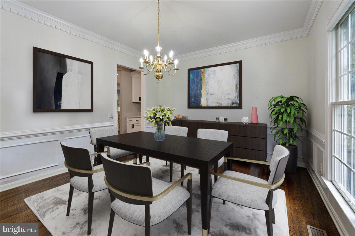 10 Eagleton Farm Road Newtown, PA 18940 - Photo 3 of 39 a view of a dining room with furniture and chandelier