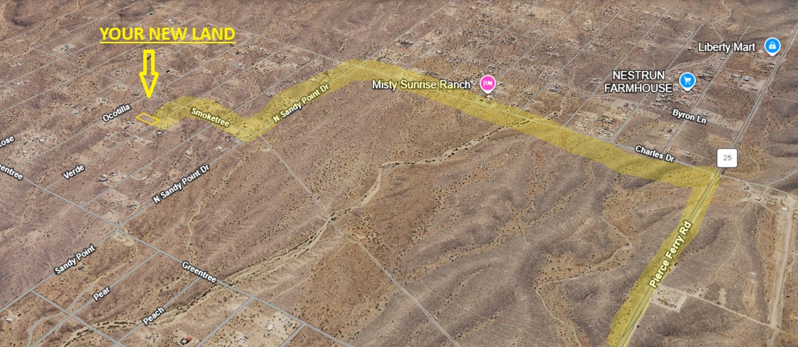 26806 Verde Meadview, AZ 86444 - Photo 4 of 7 Aerial Map. Depicting the location and surrounding area of the property