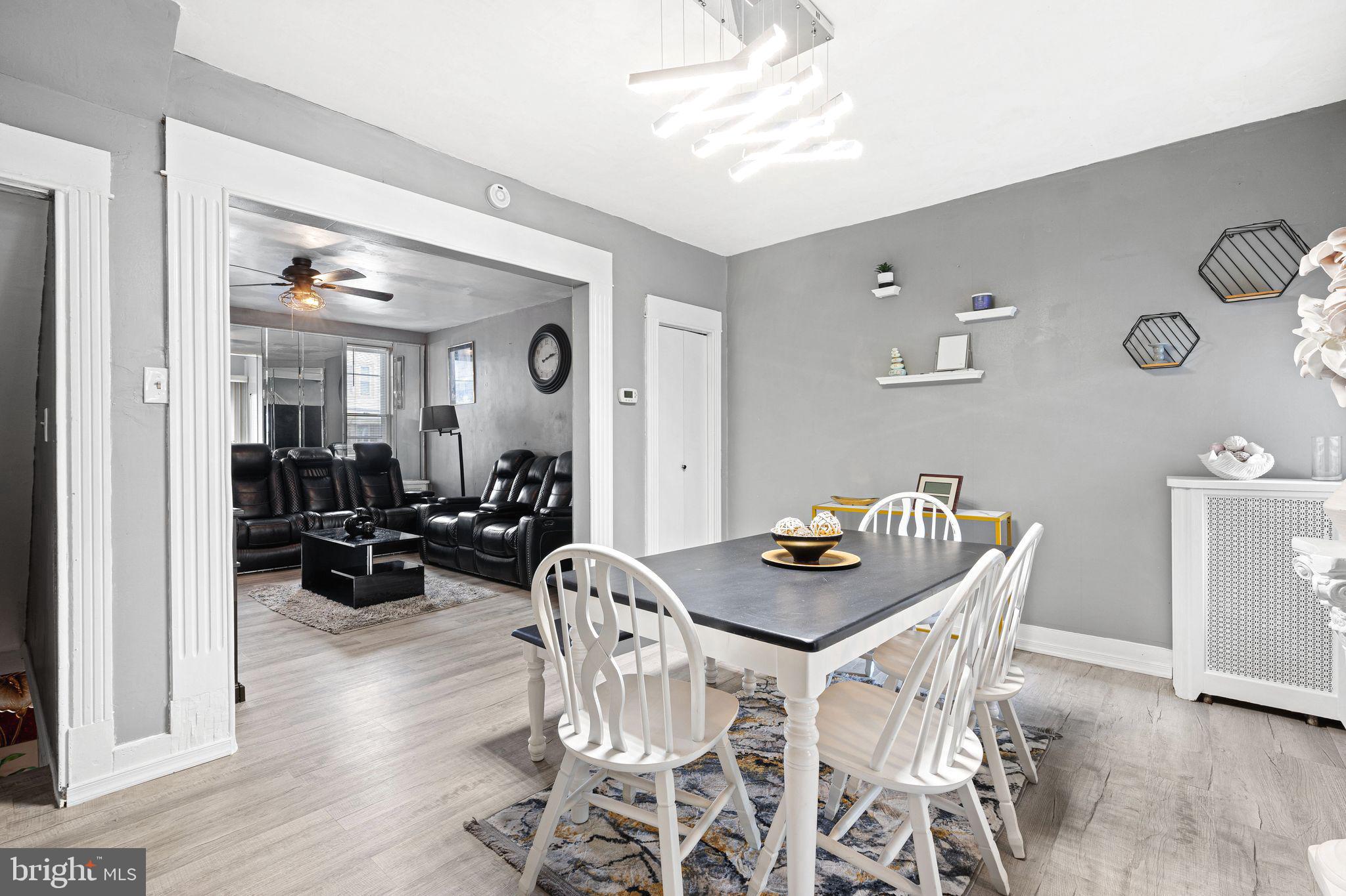 5431 Akron Street Philadelphia, PA 19124 - Photo 9 of 32 a view of a dining room with furniture and wooden floor