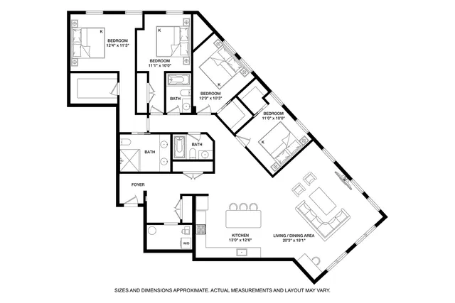 a picture of a bench in front of a building