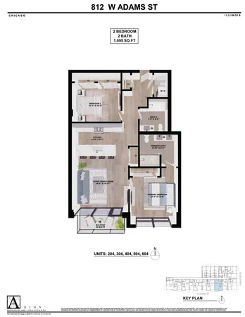 $4,795 | 812 West Adams Street, Unit 604, Chicago, IL 60607