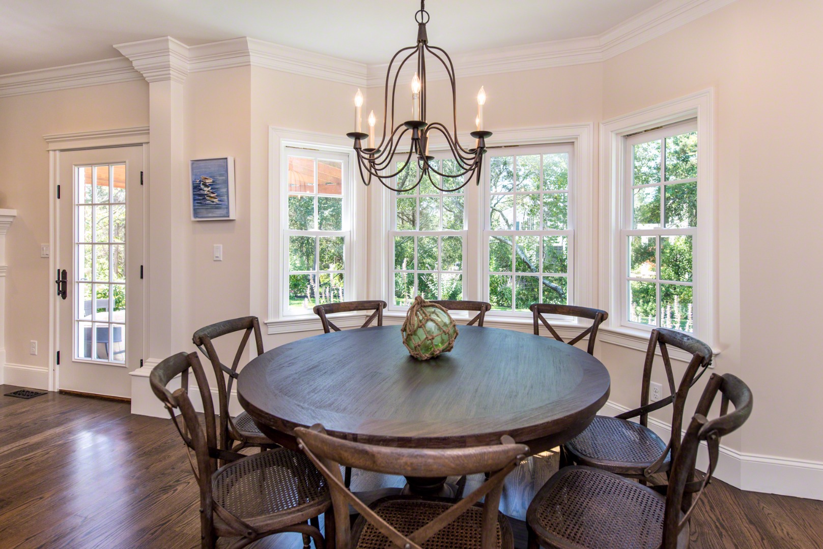 61 Clevelandtown Road Edgartown, MA 02539 - Photo 13 of 43 a view of a dining room with furniture window and wooden floor