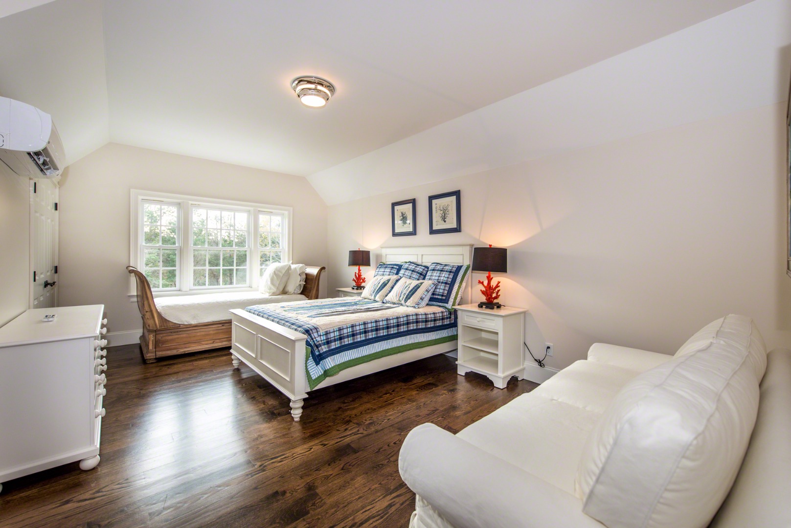 61 Clevelandtown Road Edgartown, MA 02539 - Photo 35 of 43 a bedroom with a bed and a couch