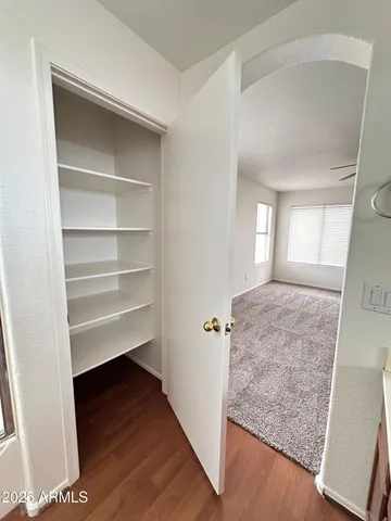 a view of livingroom with the wooden floor