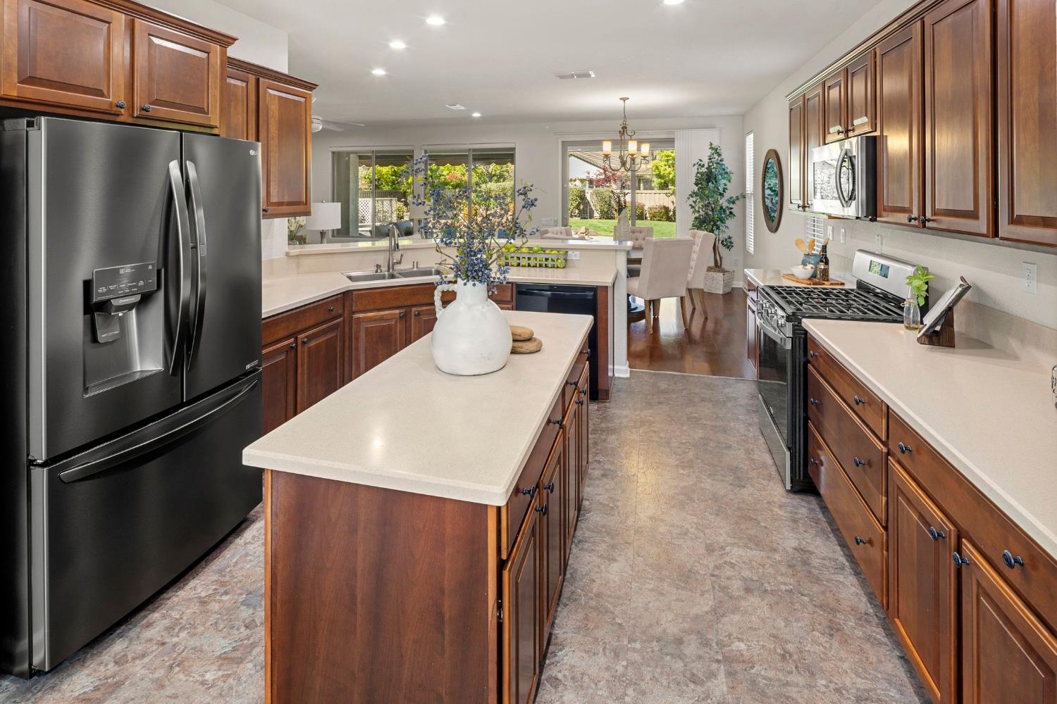 584 Rustic Ranch Lane Lincoln, CA 95648 - Photo 15 of 54 Cherry Cabinets, Smooth Surface Counter tops