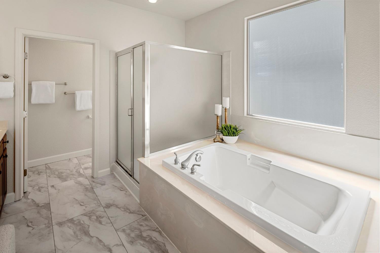 584 Rustic Ranch Lane Lincoln, CA 95648 - Photo 28 of 54 Large Soaking Tub and Shower Stall