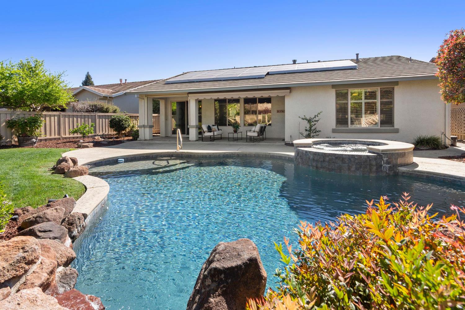 584 Rustic Ranch Lane Lincoln, CA 95648 - Photo 47 of 54 Spa has a Spill Over and Pool has Rock Waterfall