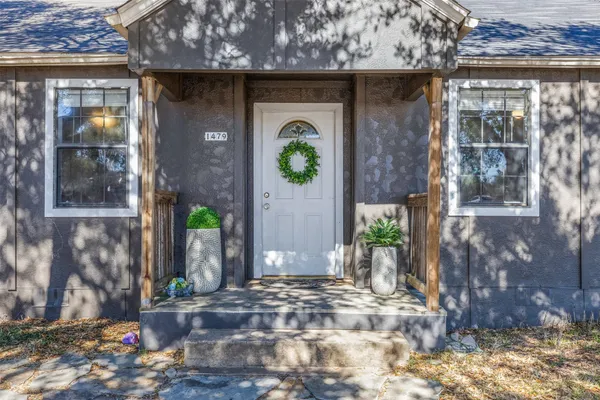 a front view of a house