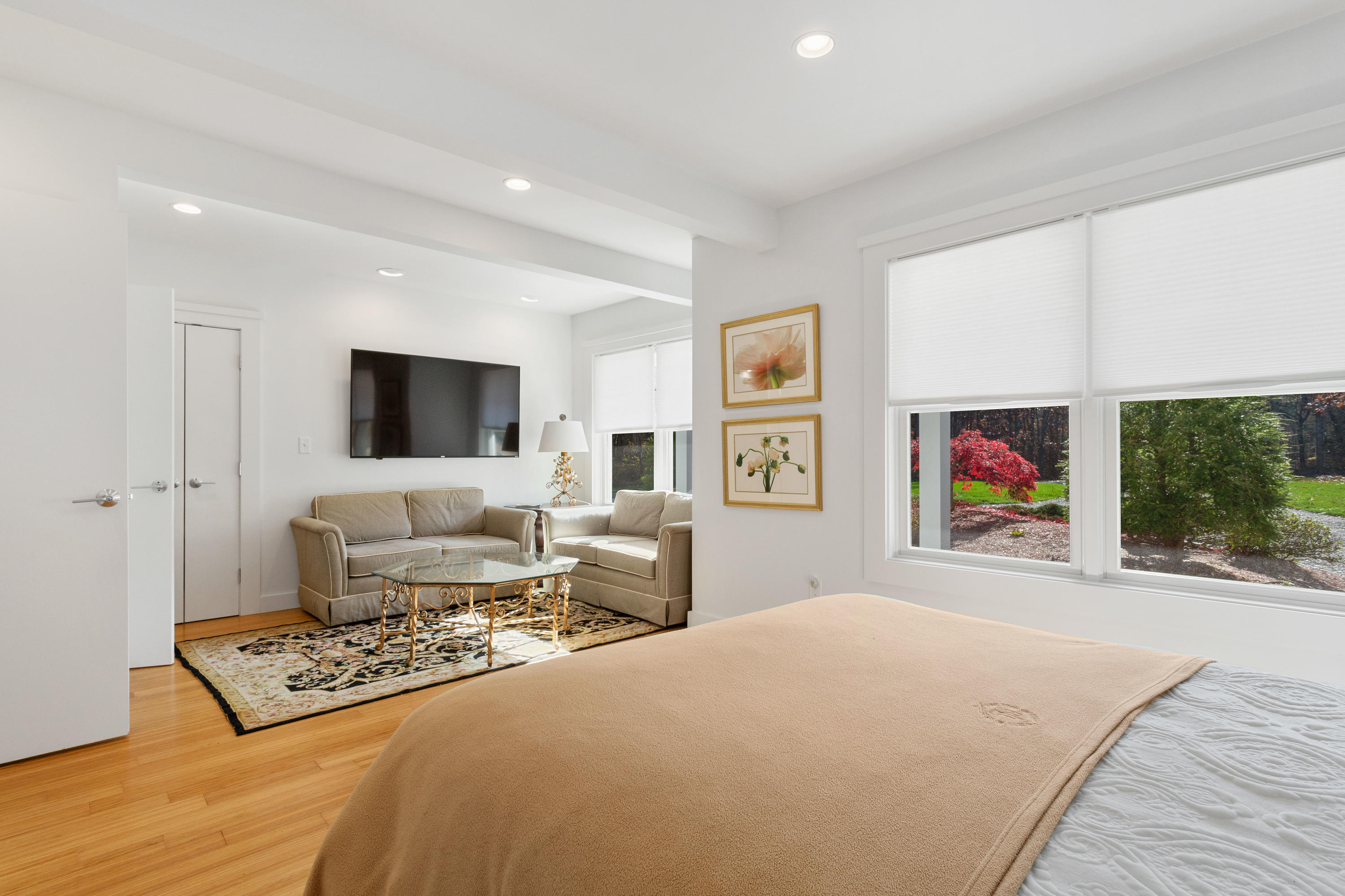 205 Uncle Percy's Road Mashpee, MA 02649 - Photo 22 of 54 a living room with furniture and a flat screen tv