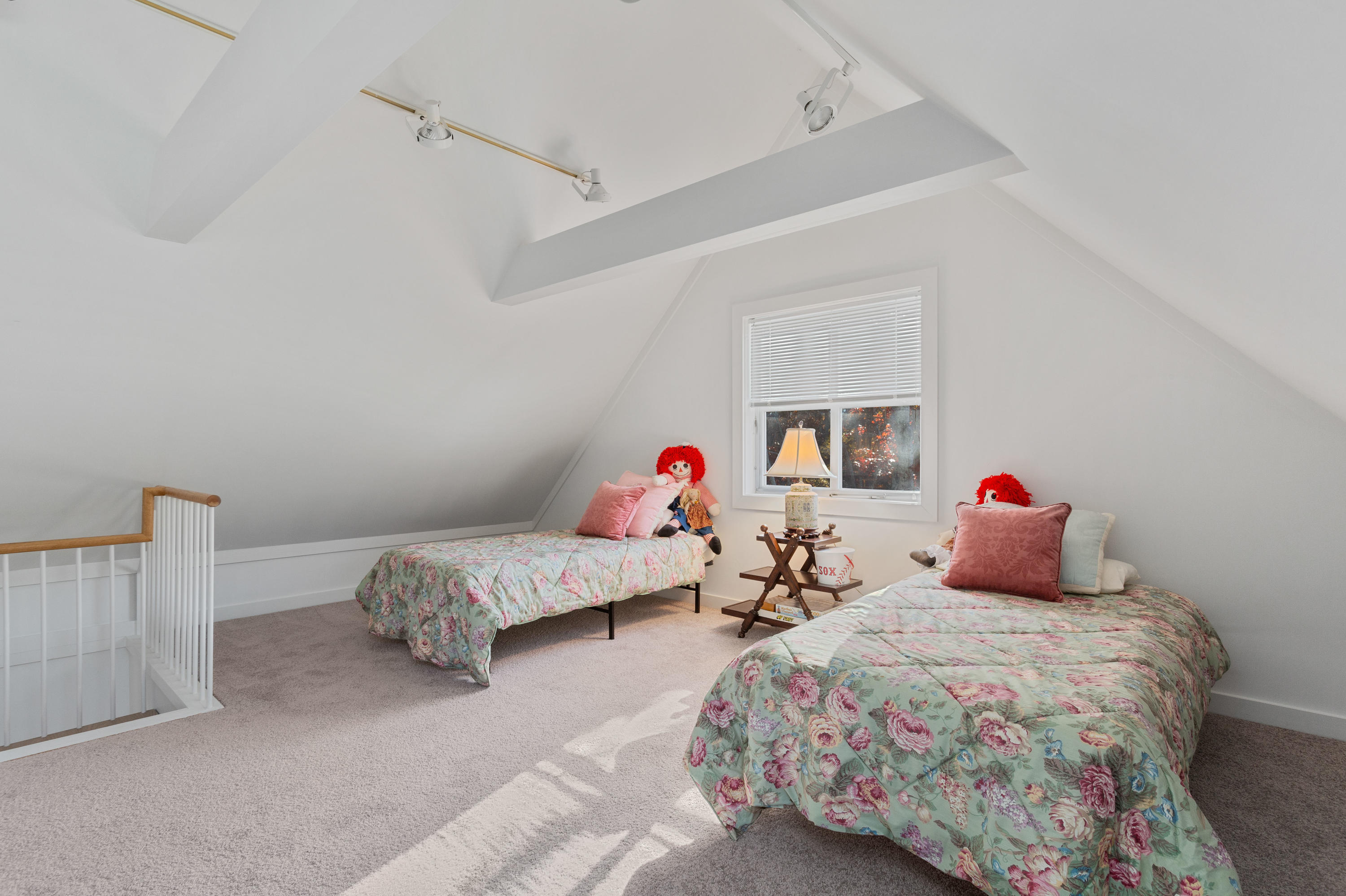 205 Uncle Percy's Road Mashpee, MA 02649 - Photo 44 of 54 a bedroom with a bed and a lamp