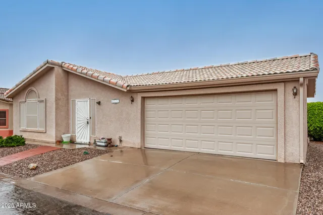 a view of garage with window