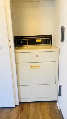 a close view of washer and dryer