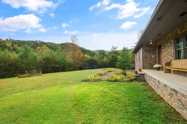 a view of an outdoor space and a yard