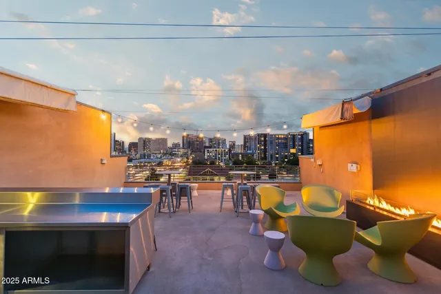 a room with furniture and a table