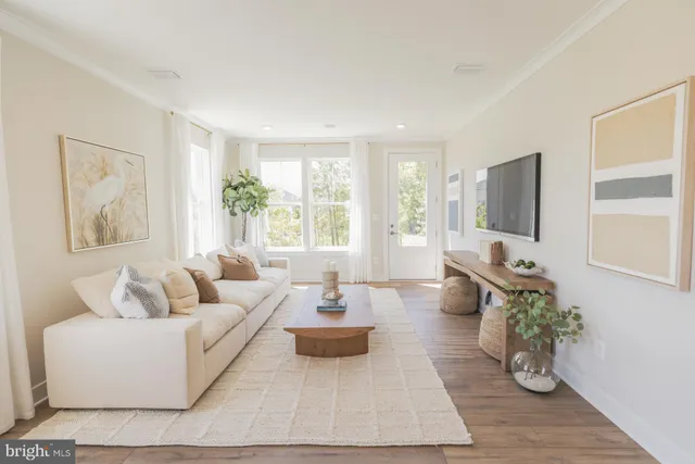 a living room with furniture or couch and a flat screen tv