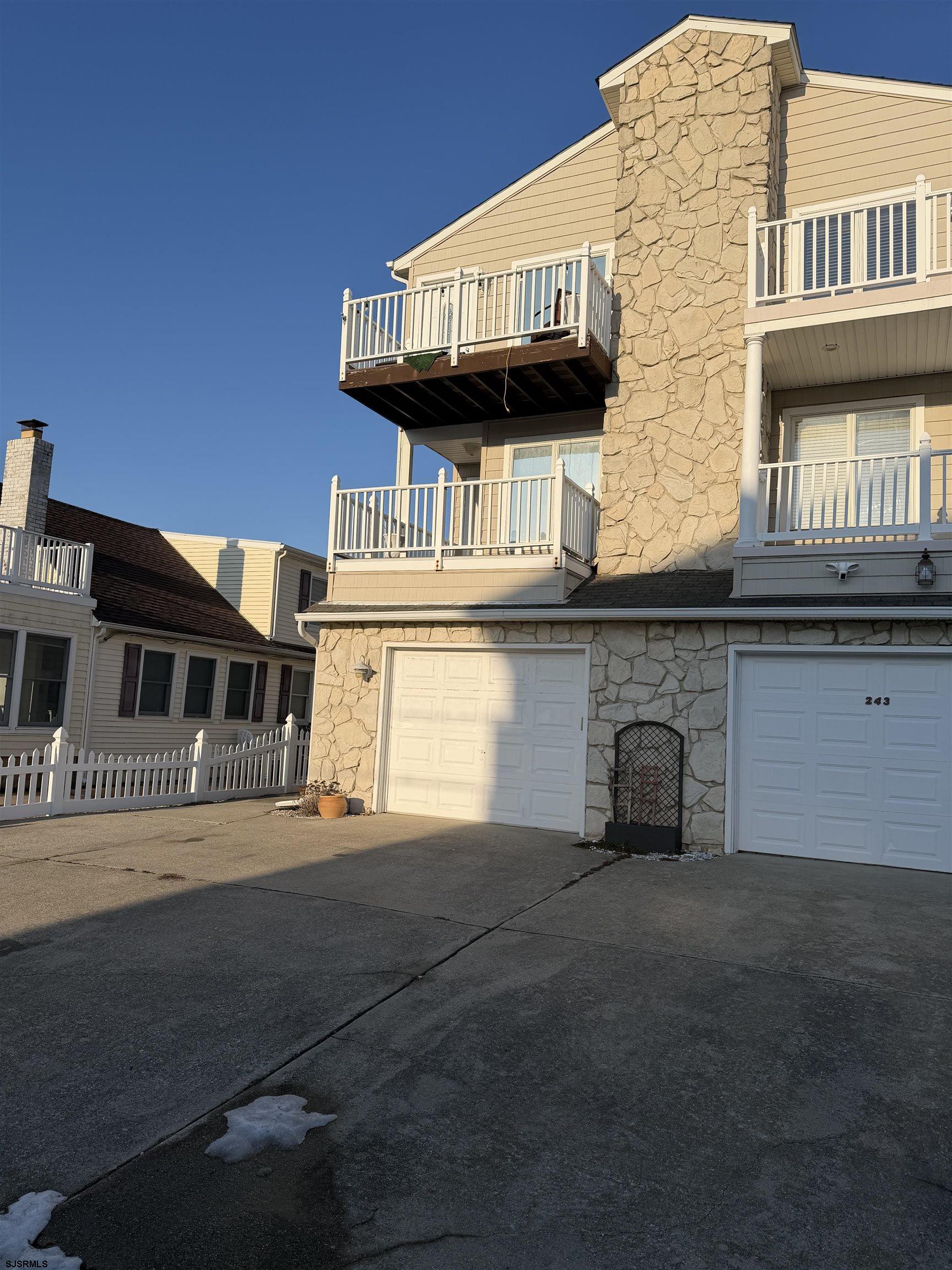 a view of a house with a balcony