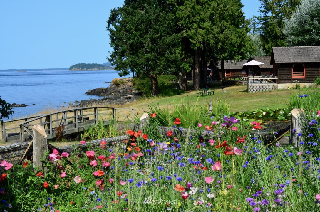 416 Lonesome Cove Road Friday Harbor, WA 98250 - Photo 29 of 40 a view of a garden with flowers and trees