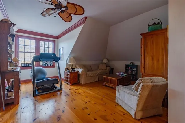 a living room with furniture and a couch
