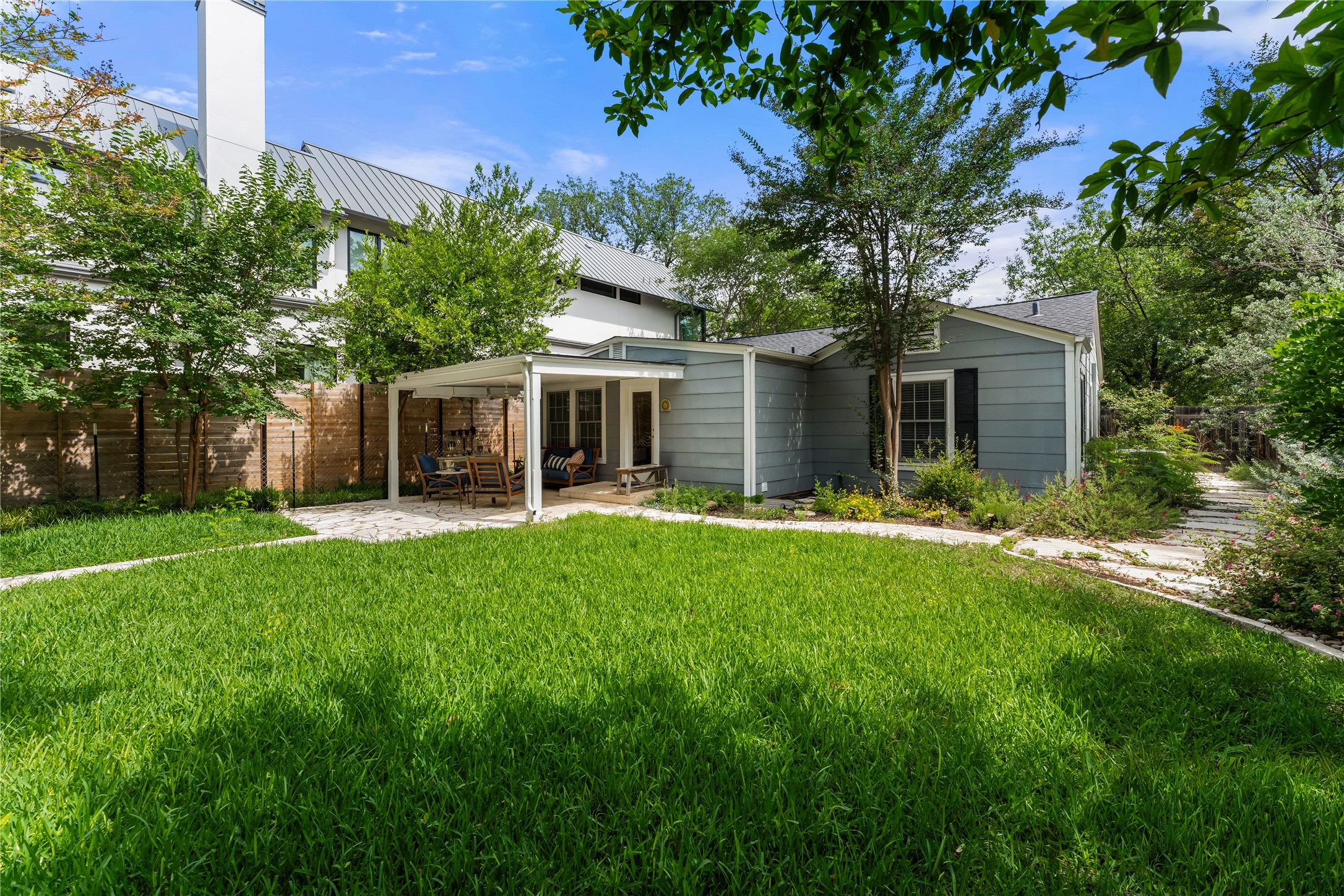 1701 West 33rd Street Austin, TX 78703 - Photo 20 of 33 Large back yard with covered patio