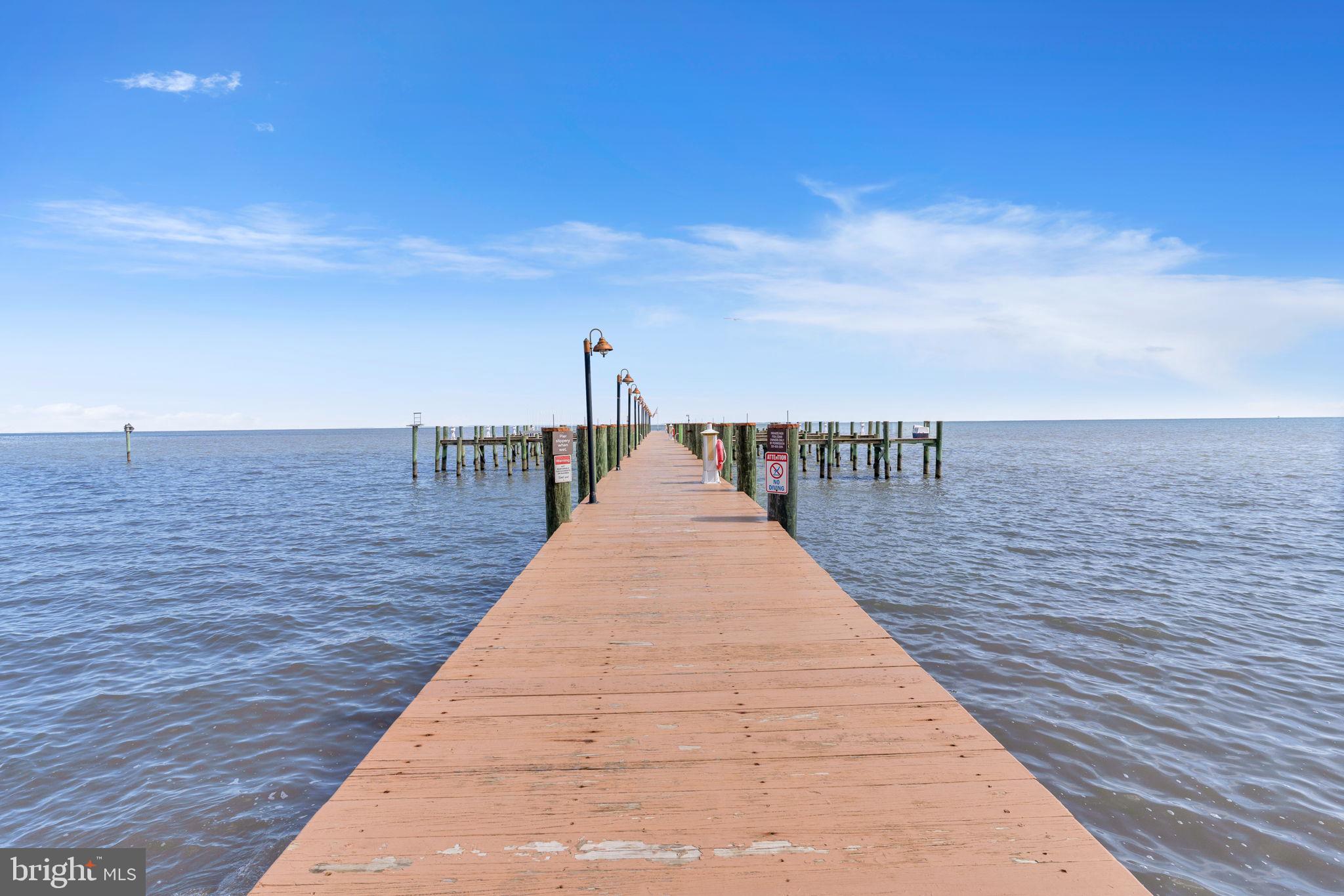 8501 Bayside Road, Unit 605 Chesapeake Beach, MD 20732 - Photo 30 of 30 Community pier with running water