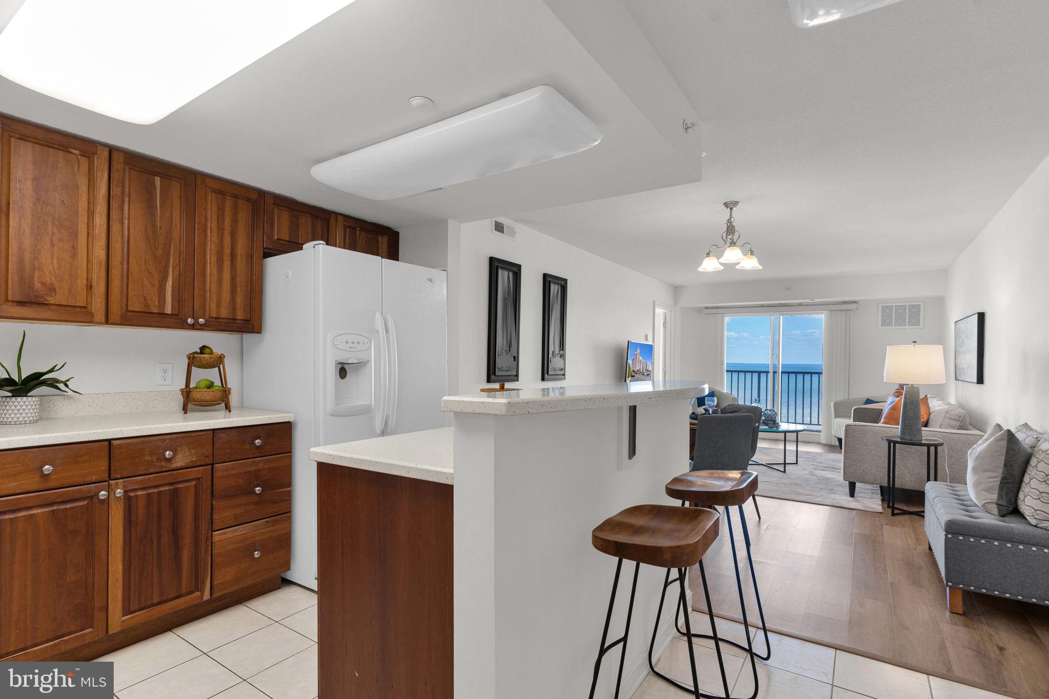 8501 Bayside Road, Unit 605 Chesapeake Beach, MD 20732 - Photo 8 of 30 Kitchen with breakfast bar