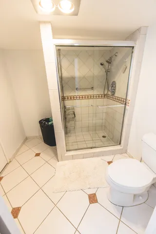 a living room with a large windows