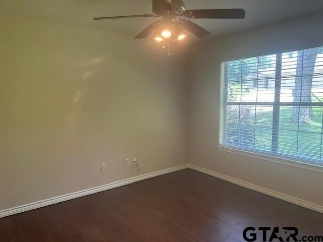 an empty room with a window