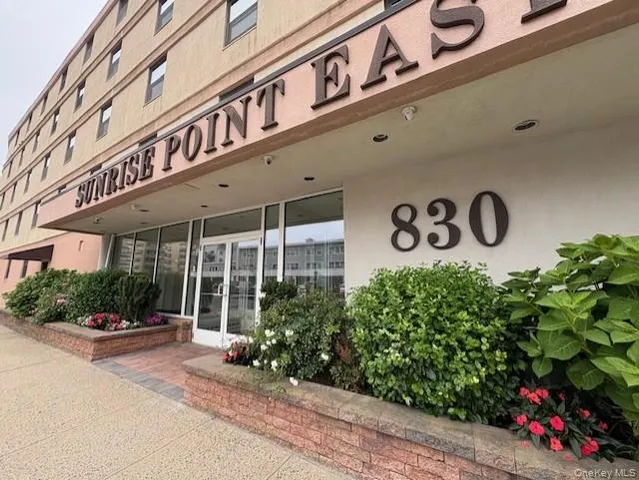 a front view of a building